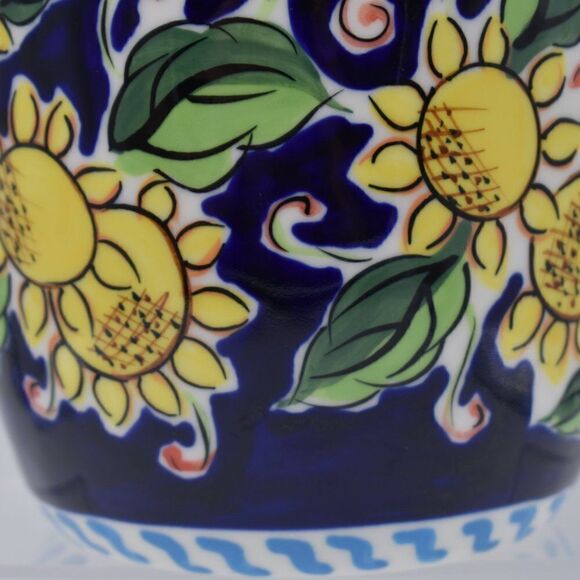 Vintage 2002 Starbucks Sunflower Barista Cookie Jar or Coffee Canister 64oz - Picture 5 of 8